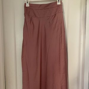 Free People Satin Midi Skirt NWT